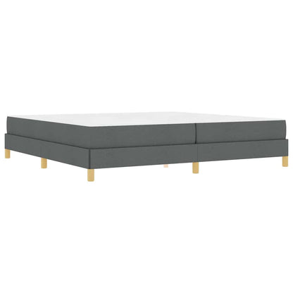 Boxspringbett Dunkelgrau und Braun 200 x 200 cm