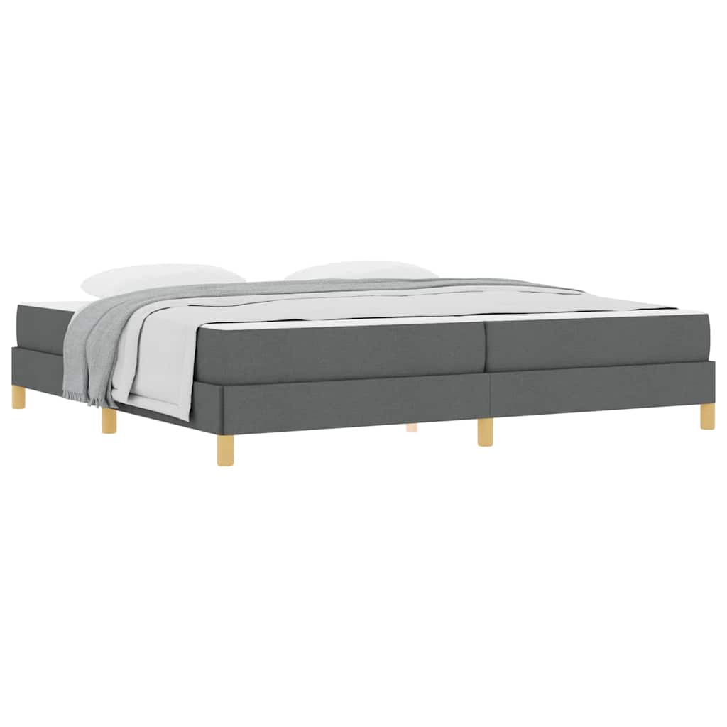 Boxspringbett Dunkelgrau und Braun 200 x 200 cm
