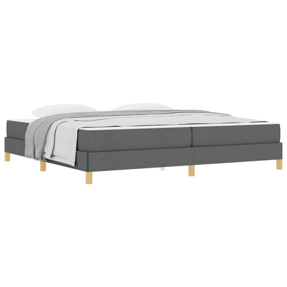 Boxspringbett Dunkelgrau und Braun 200 x 200 cm