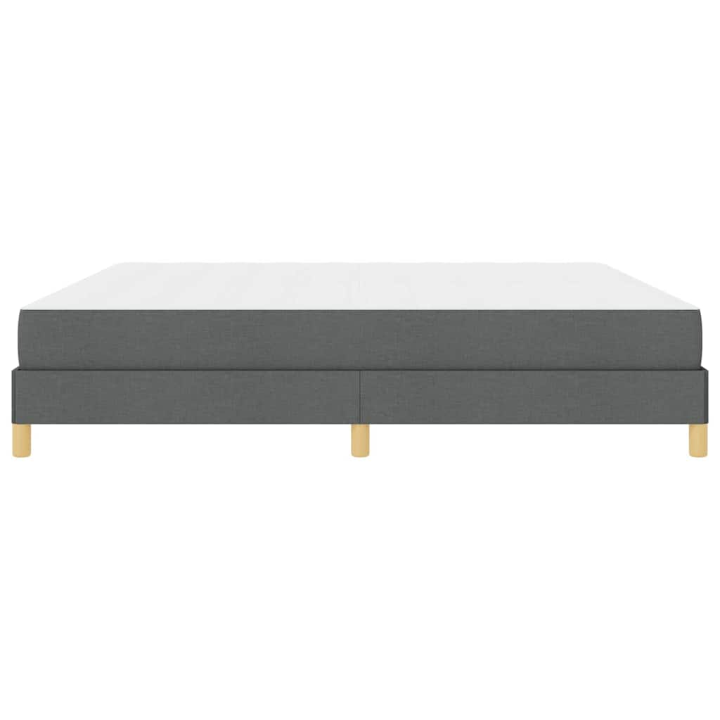 Boxspringbett Dunkelgrau und Braun 200 x 200 cm