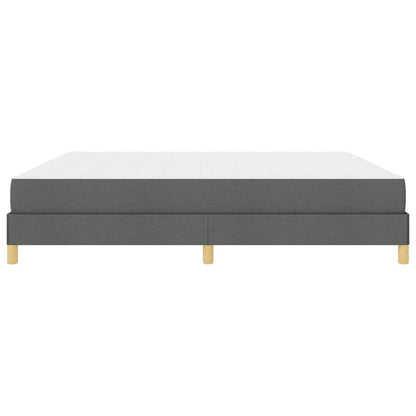 Boxspringbett Dunkelgrau und Braun 200 x 200 cm