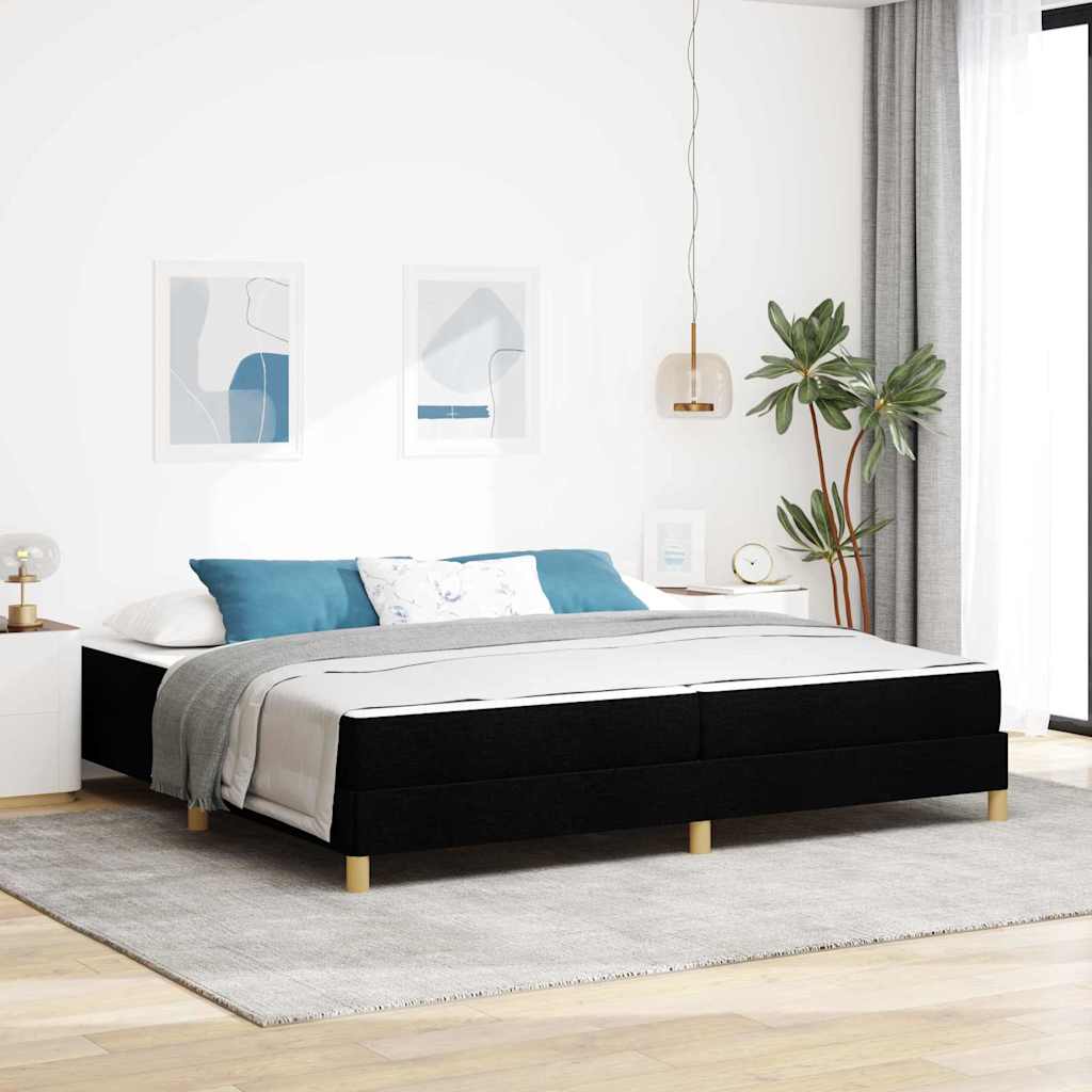 Boxspringbett Schwarz und Braun 200 x 200 cm