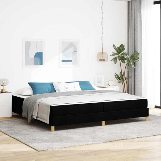 Boxspringbett Schwarz und Braun 200 x 200 cm
