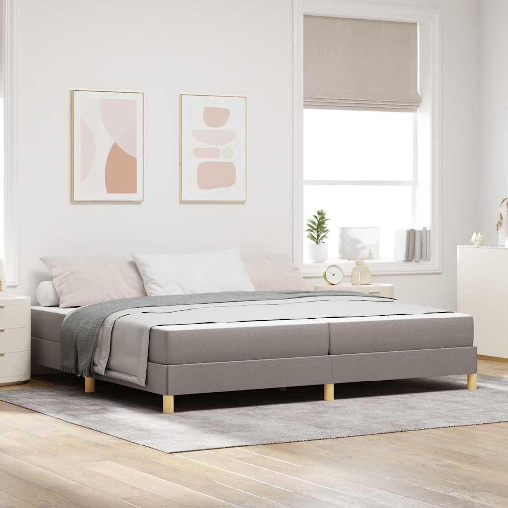 Boxspringbett Taupe und Braun 200 x 200 cm
