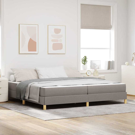 Boxspringbett Taupe und Braun 200 x 200 cm