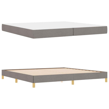 Boxspringbett Taupe und Braun 200 x 200 cm