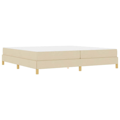 Boxspringbett Creme und Braun 200 x 200 cm