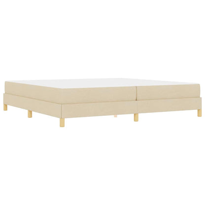 Boxspringbett Creme und Braun 200 x 200 cm
