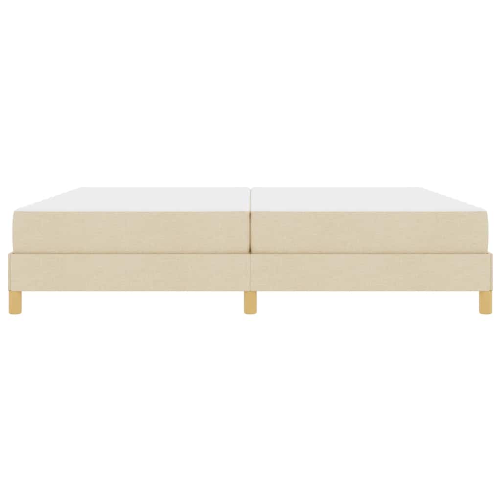 Boxspringbett Creme und Braun 200 x 200 cm