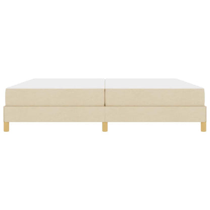 Boxspringbett Creme und Braun 200 x 200 cm