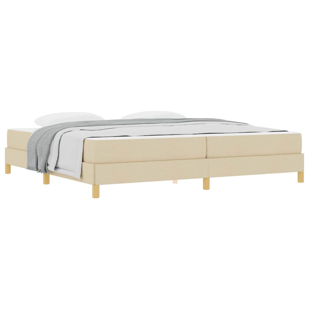 Boxspringbett Creme und Braun 200 x 200 cm