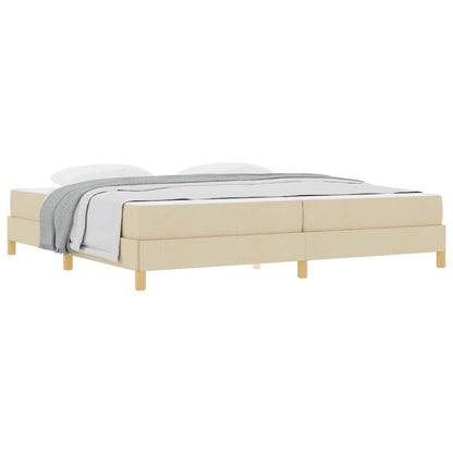 Boxspringbett Creme und Braun 200 x 200 cm