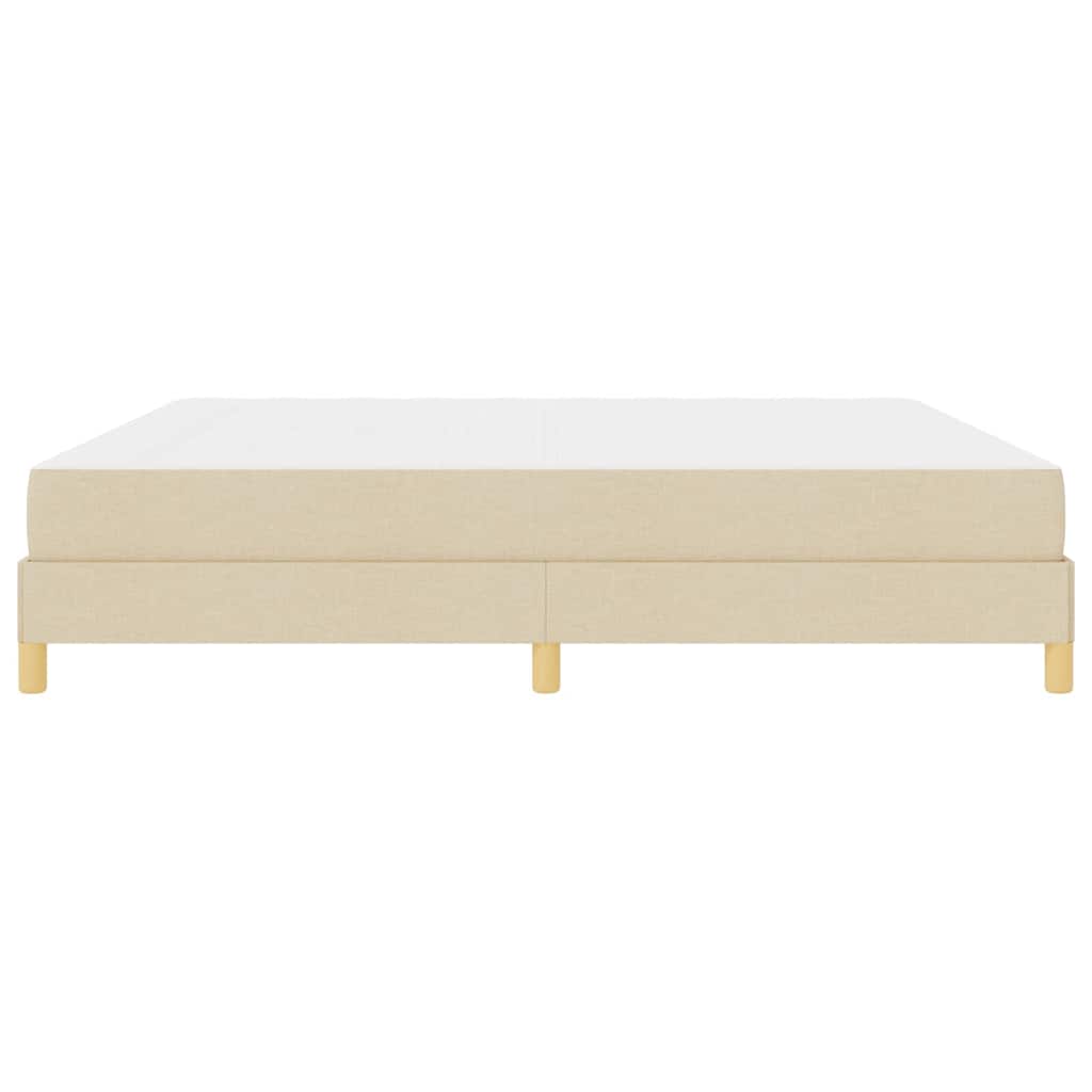 Boxspringbett Creme und Braun 200 x 200 cm