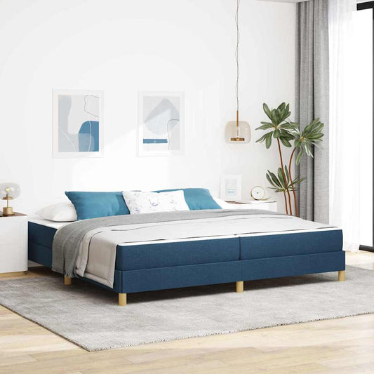 Boxspringbett Blau und Braun 200 x 200 cm