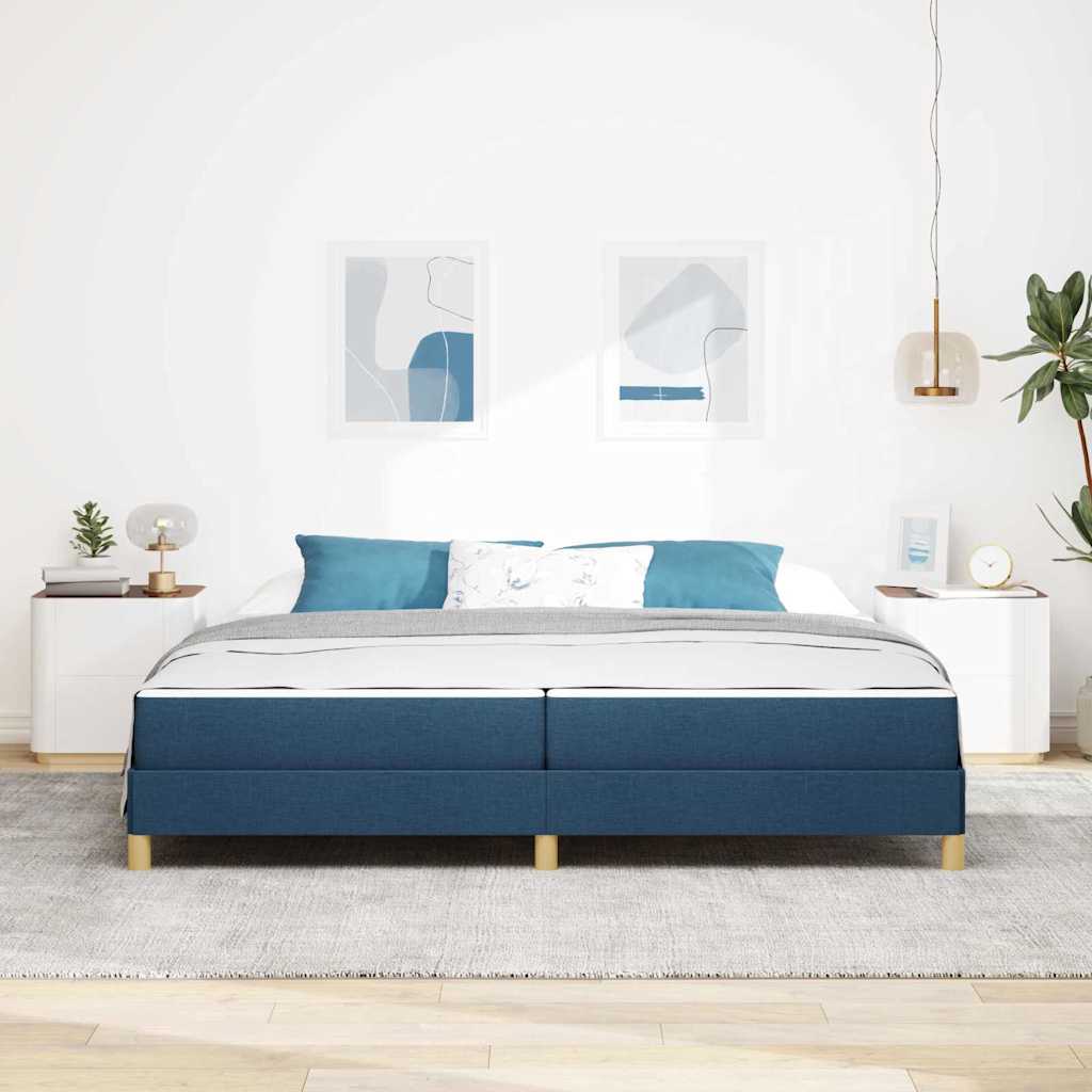 Boxspringbett Blau und Braun 200 x 200 cm