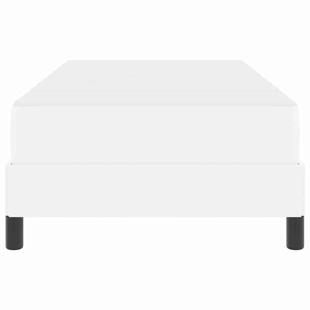 Bett Reinweiß 80 x 200 cm Kunstleder