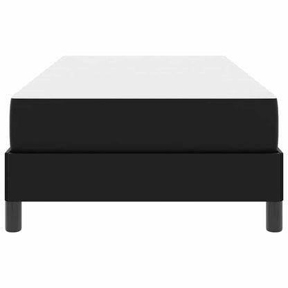 Bett mit Matratze Schwarz 100 x 200 cm Kunstleder