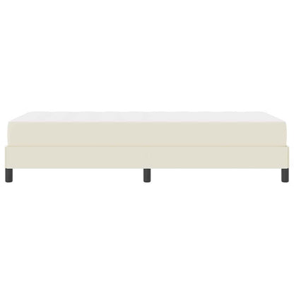 Bett mit Matratze Creme 100 x 200 cm Kunstleder