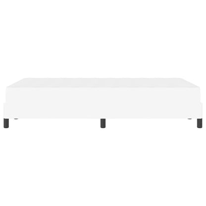 Bett mit Matratze Reinweiß 120 x 190 cm Kunstleder