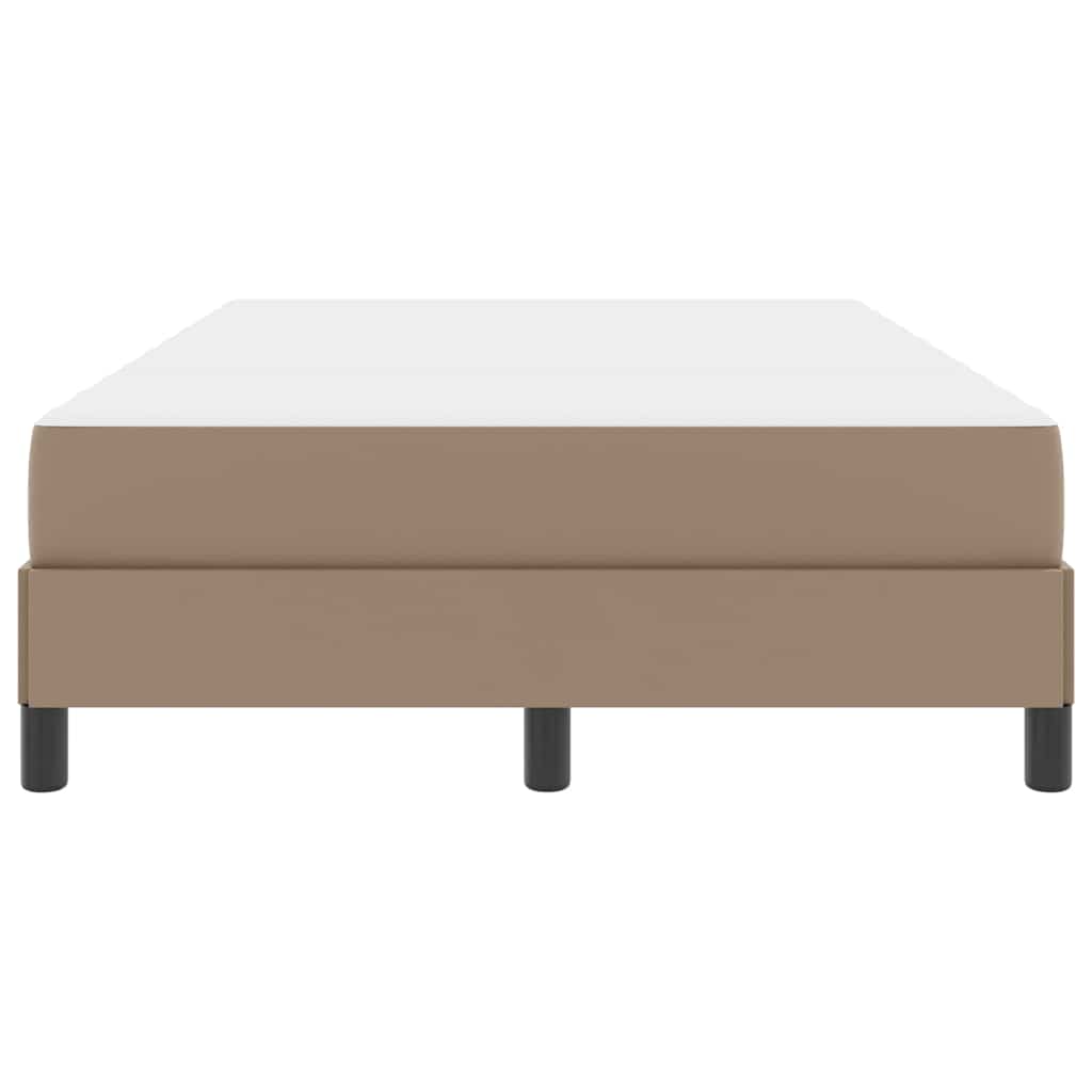 Bett mit Matratze Cappuccino 120 x 190 cm Kunstleder