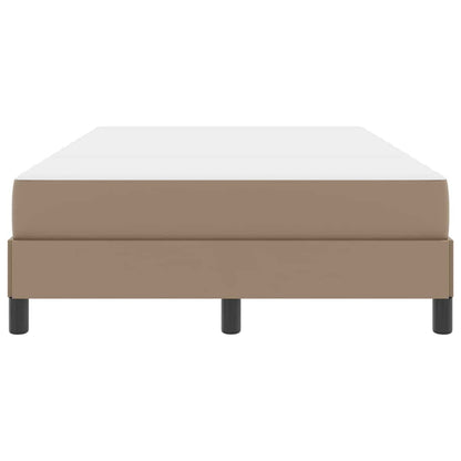 Bett mit Matratze Cappuccino 120 x 190 cm Kunstleder