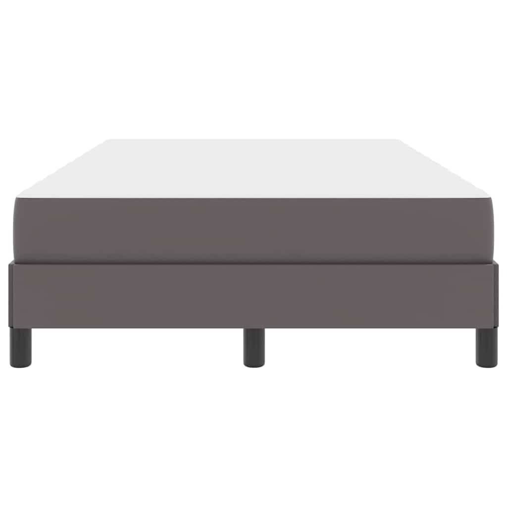 Bett mit Matratze Grau 120 x 200 cm Kunstleder