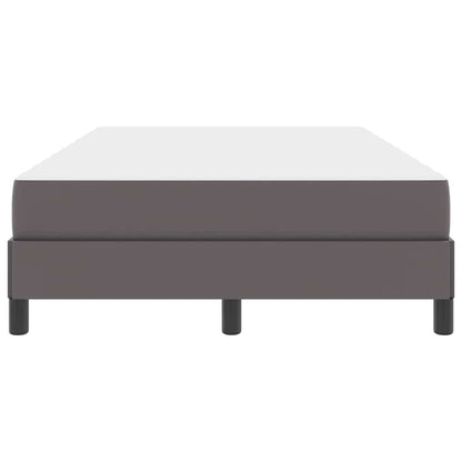 Bett mit Matratze Grau 120 x 200 cm Kunstleder