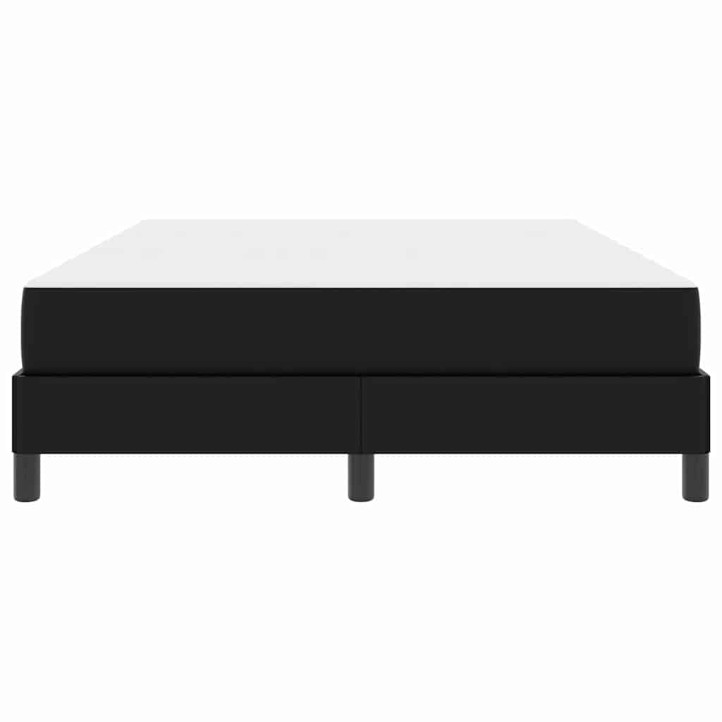 Bett mit Matratze Schwarz 140 x 200 cm Kunstleder
