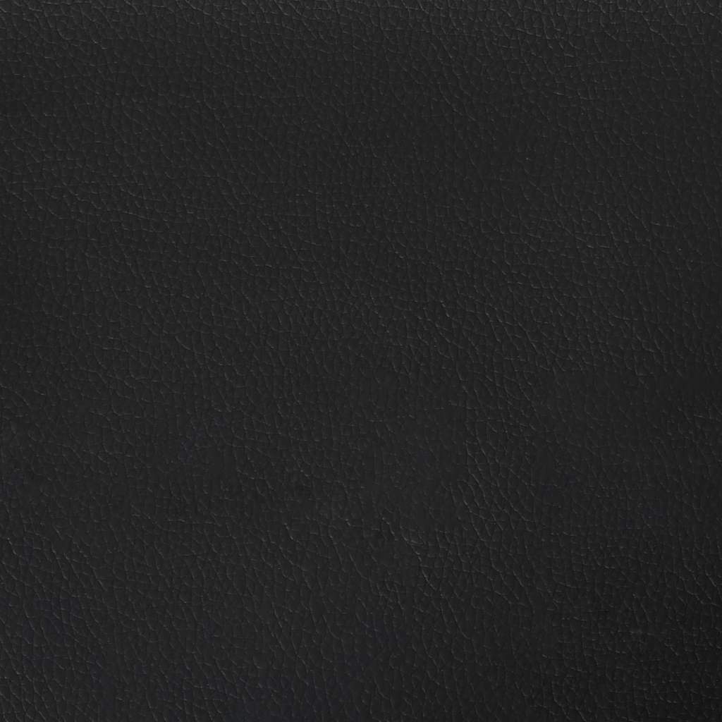 Bett mit Matratze Schwarz 140 x 200 cm Kunstleder