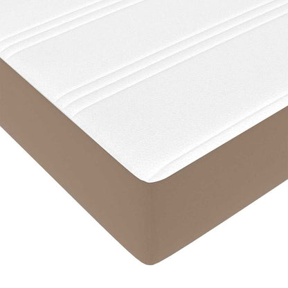 Bett mit Matratze Cappuccino 160 x 200 cm Kunstleder