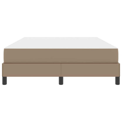 Bett mit Matratze Cappuccino 160 x 200 cm Kunstleder