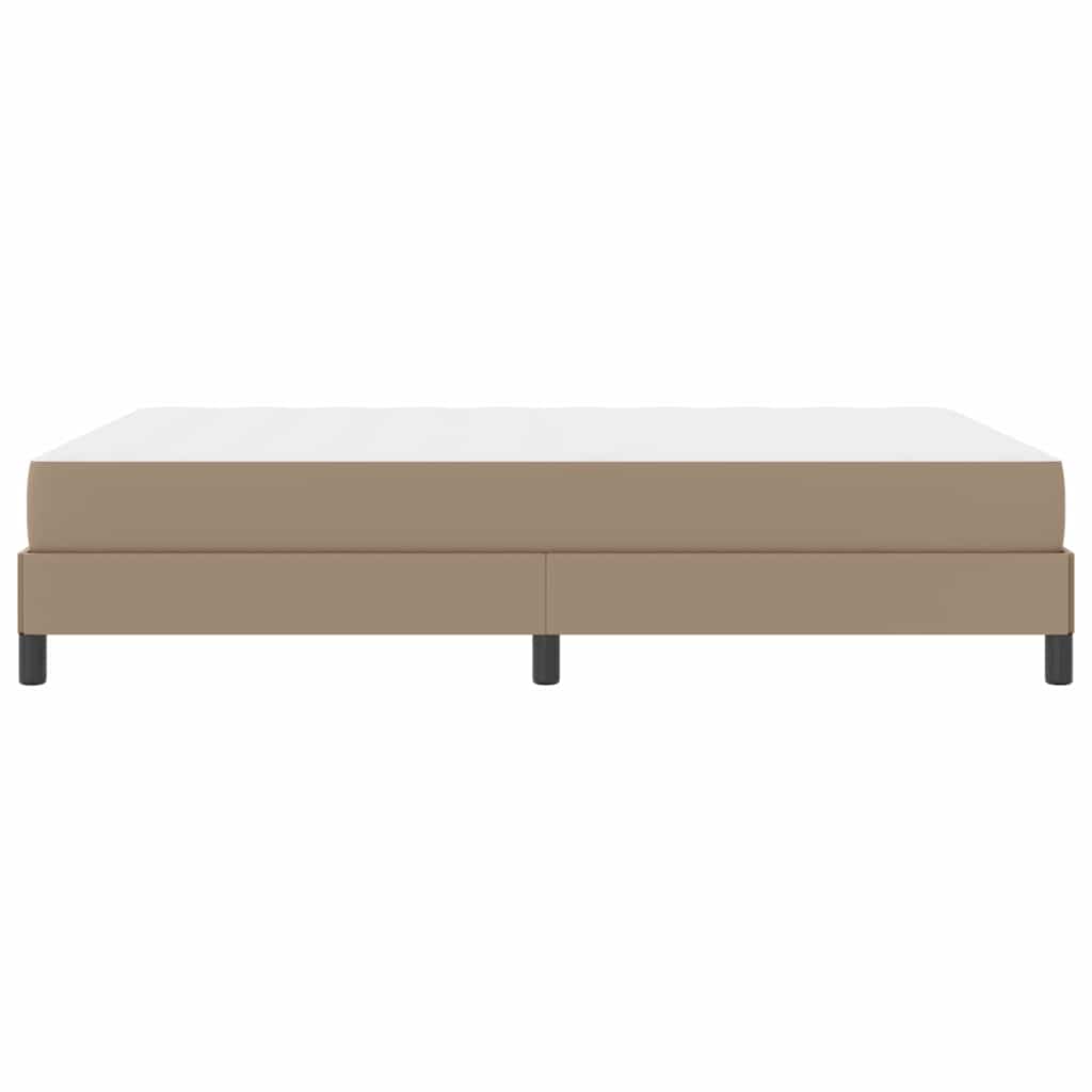 Bett mit Matratze Cappuccino 160 x 200 cm Kunstleder