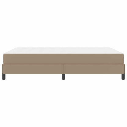 Bett mit Matratze Cappuccino 160 x 200 cm Kunstleder