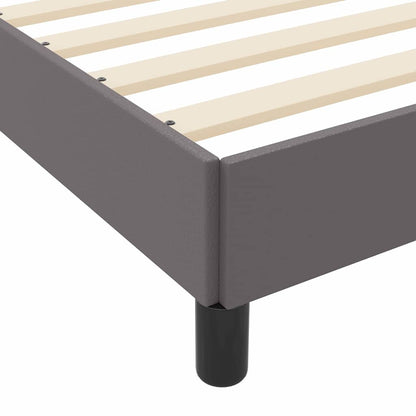 Bett mit Matratze Grau 180 x 200 cm Kunstleder
