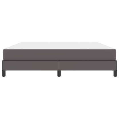 Bett mit Matratze Grau 180 x 200 cm Kunstleder