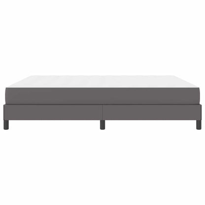 Bett mit Matratze Grau 180 x 200 cm Kunstleder