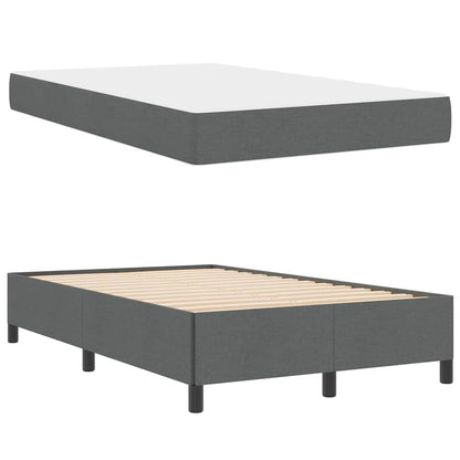 Boxspringbett Dunkelgrau und Schwarz 120 x 200 cm
