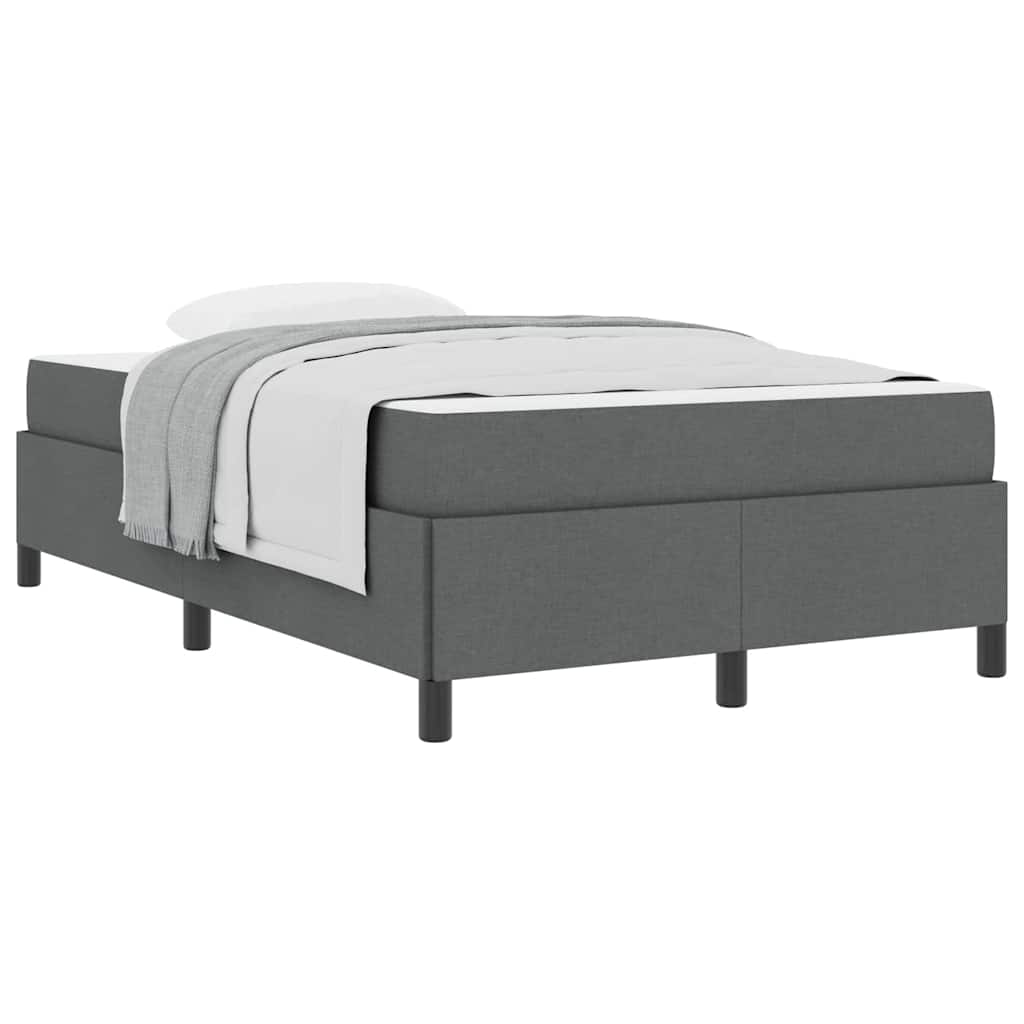 Boxspringbett Dunkelgrau und Schwarz 120 x 200 cm