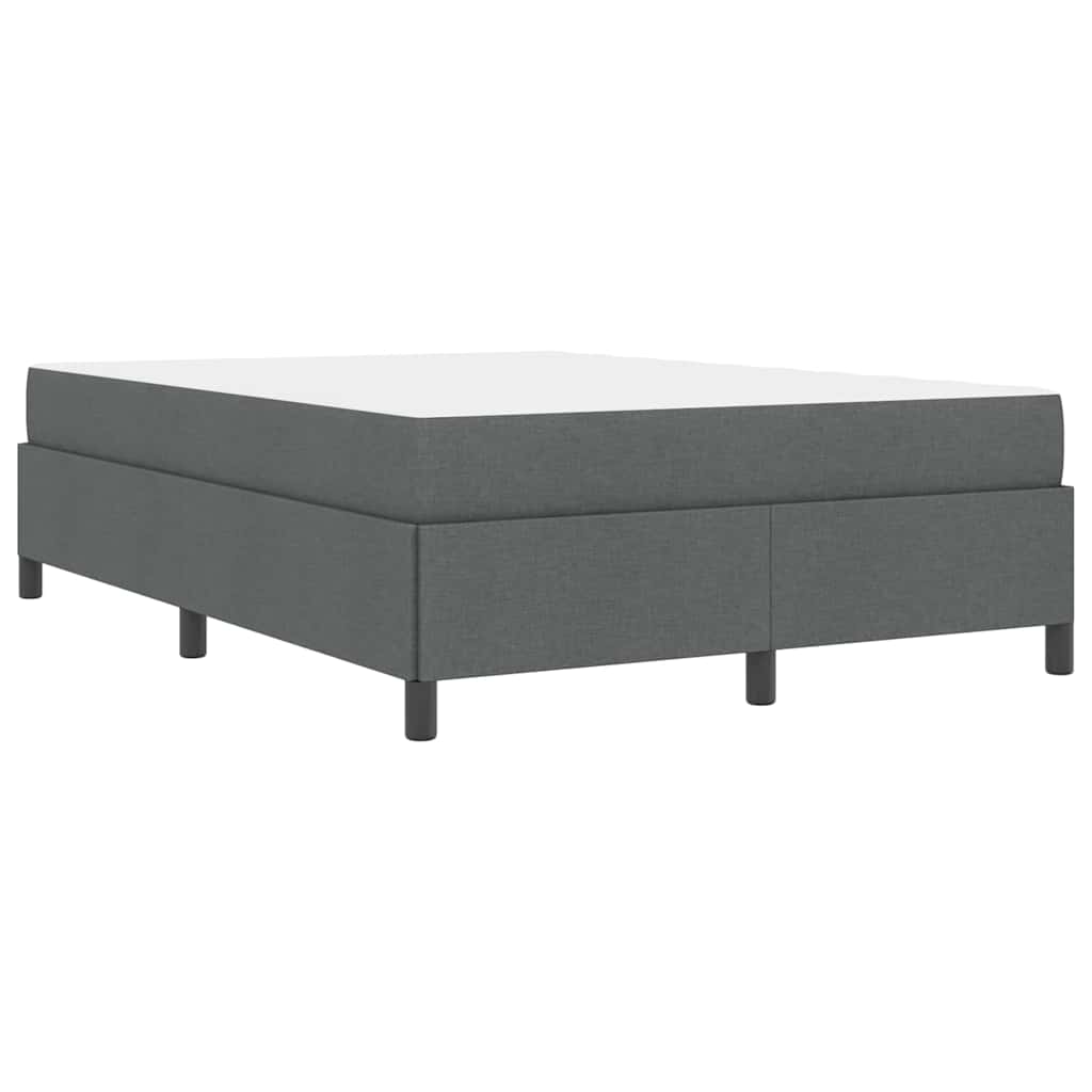 Boxspringbett Dunkelgrau und Schwarz 140 x 190 cm
