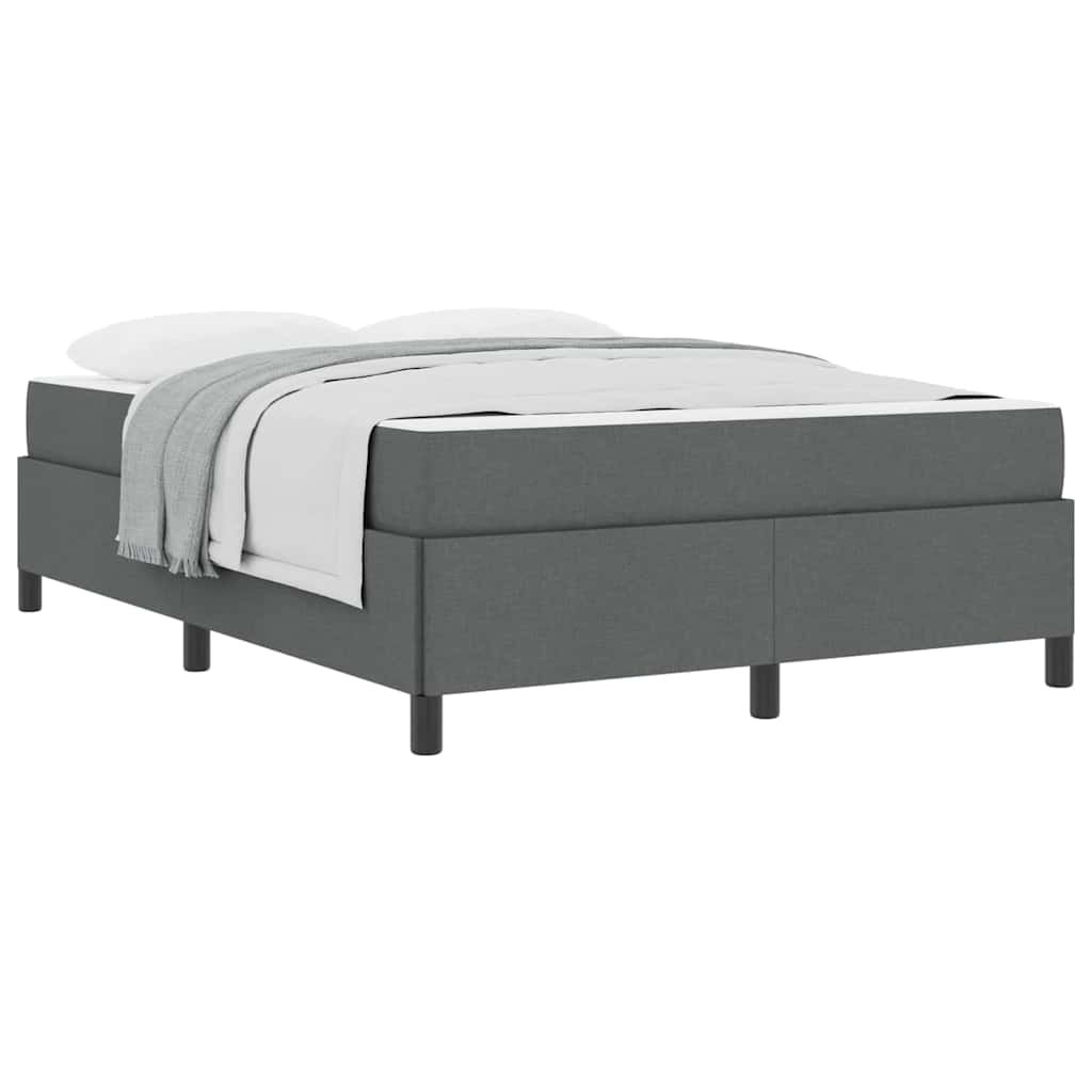 Boxspringbett Dunkelgrau und Schwarz 140 x 190 cm
