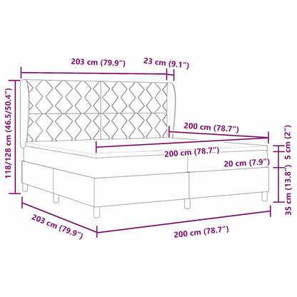 Boxspringbett mit Matratze Dunkelgrün 200 x 200 cm Samt
