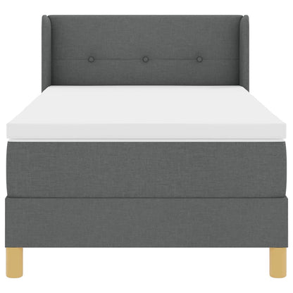 Boxspringbett mit Matratze Dunkelgrau 200 x 90 cm Polyester