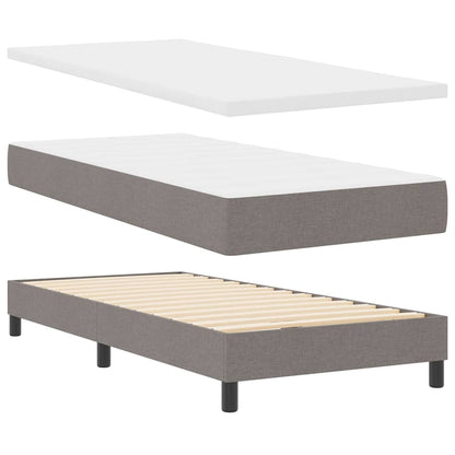 Boxspringbett mit Matratze mit Kopfteil Taupe 90 x 190 cm Stoff