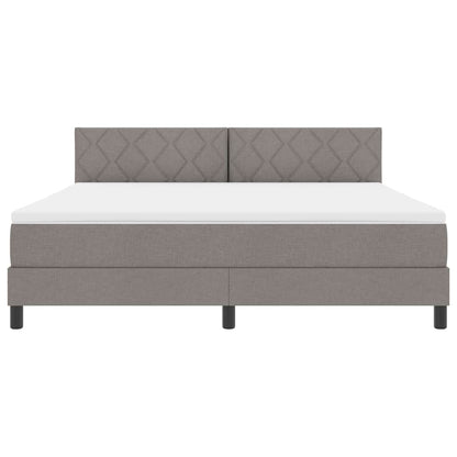 Boxspringbett mit Matratze Taupe 180 x 200 cm Stoff