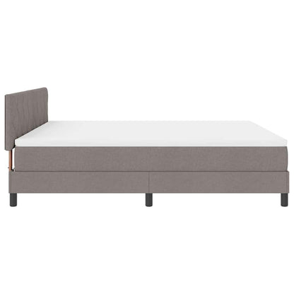 Boxspringbett mit Matratze Taupe 180 x 200 cm Stoff