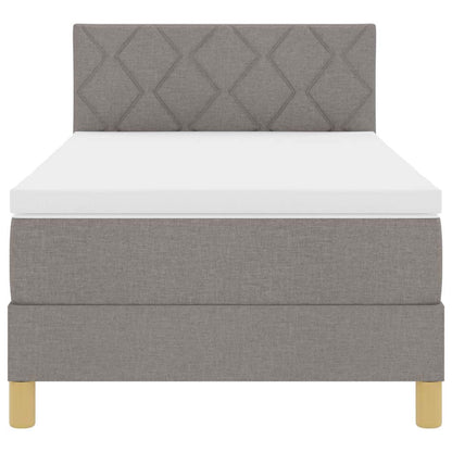 Boxspringbett mit Matratze mit Kopfteil Taupe 90 x 190 cm Stoff