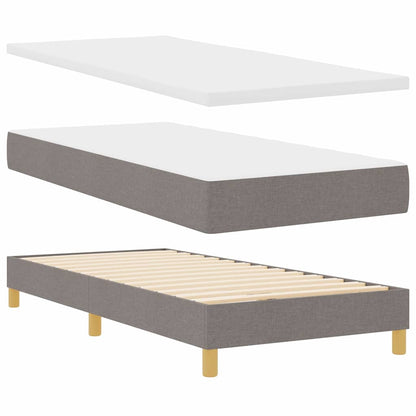 Boxspringbett mit Matratze mit Kopfteil Taupe 90 x 200 cm Stoff