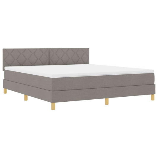 Boxspringbett mit Matratze Taupe 180 x 200 cm Stoff