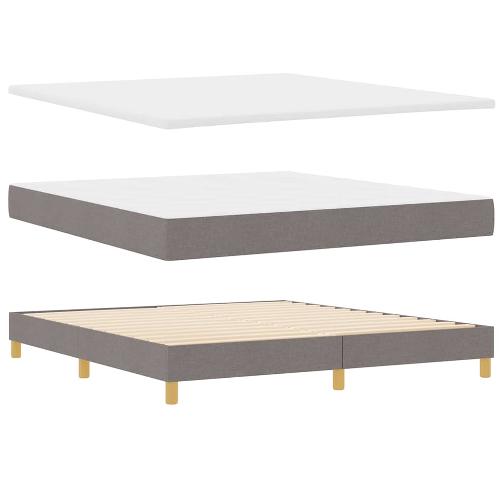 Boxspringbett mit Matratze Taupe 180 x 200 cm Stoff