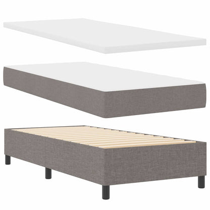 Boxspringbett mit Matratze mit Kopfteil Taupe 90 x 200 cm Stoff